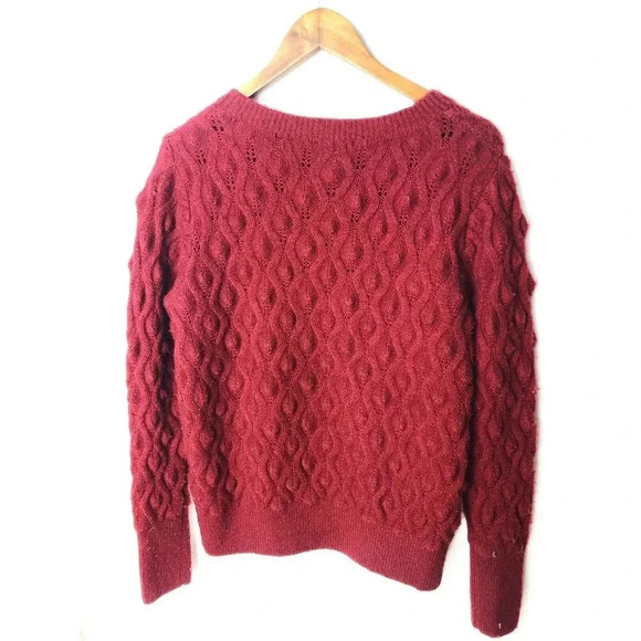 Sweet romeo popcorn knit crew neck pullover sweater Large Blogger Norrdstrom - Picture 2 of 4